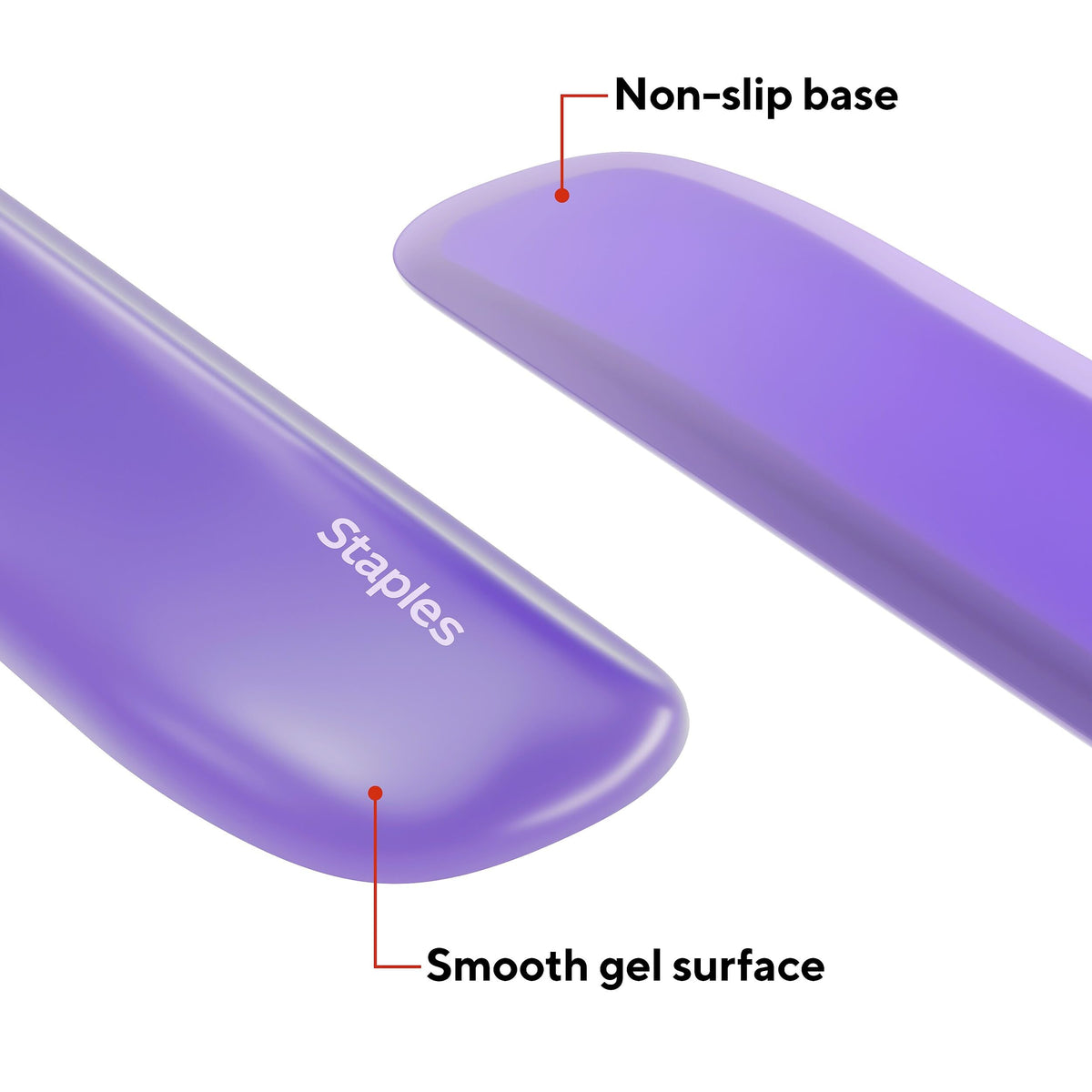 Staples TECH Gel Keyboard Wrist Rest, Non-Slip, Purple Crystal