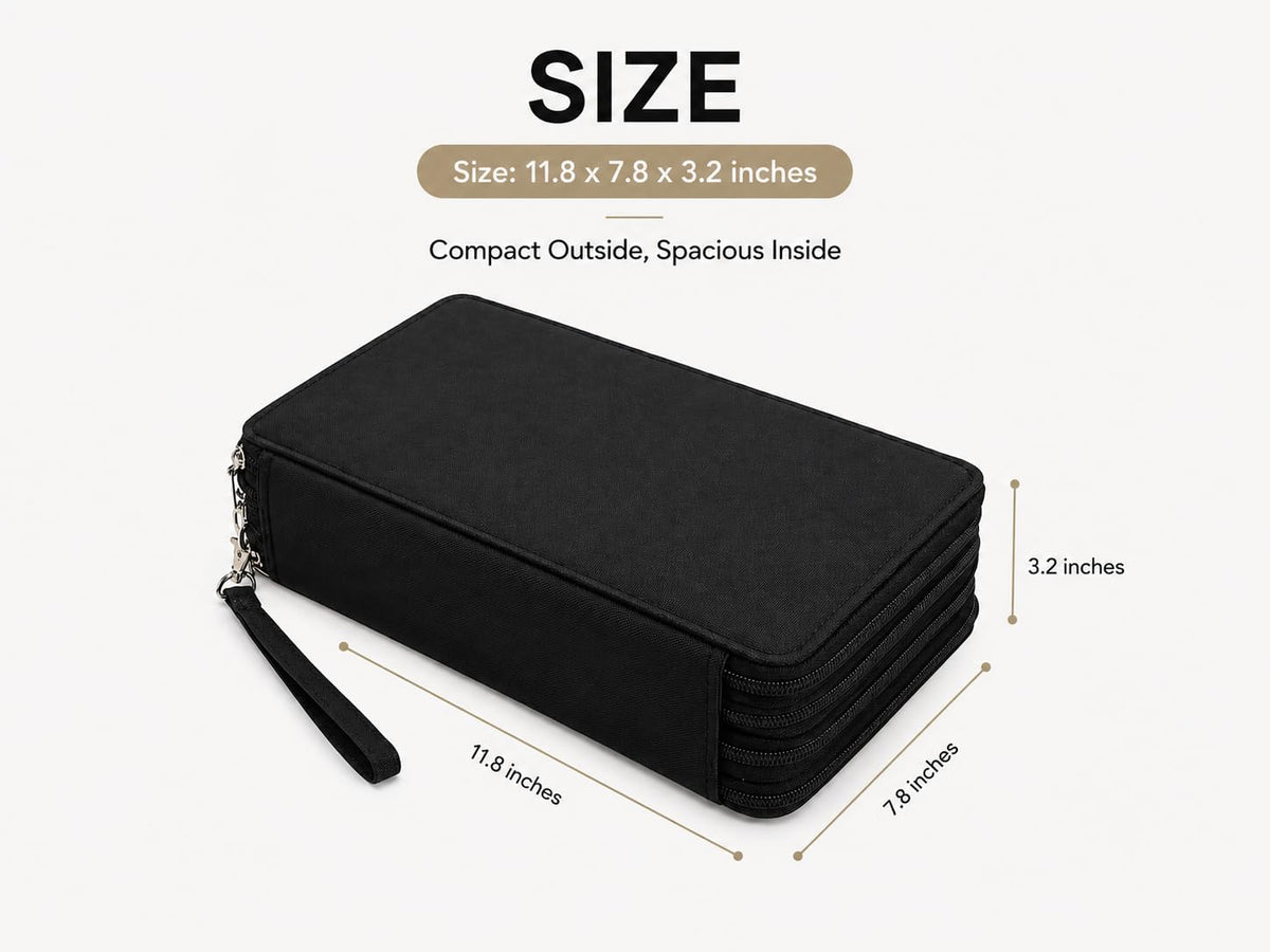 Lbxgap 216 Slots Colored Pencil Case Organizer, 4 Layer Bag