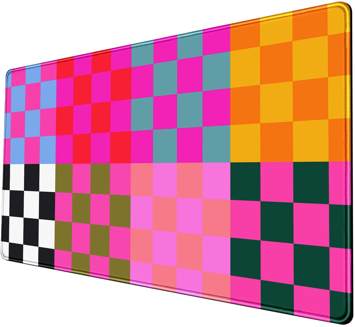 Nasdalgias Checkered Desk Mat Pink Desk Matt for Desktop Desk Pad XXL Large Mouse Pad Deskmat Big