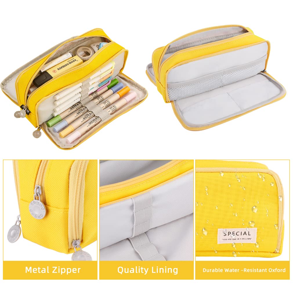 iSuperb Large Pencil Case 3 Compartments Pencil Pouch Big Capacity Pencil Bag for Kids Teen Girls