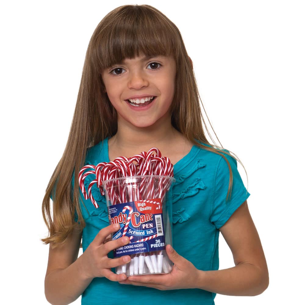 Candy Cane Pen with Peppermint Scented Ink - Tub of 36 Pens