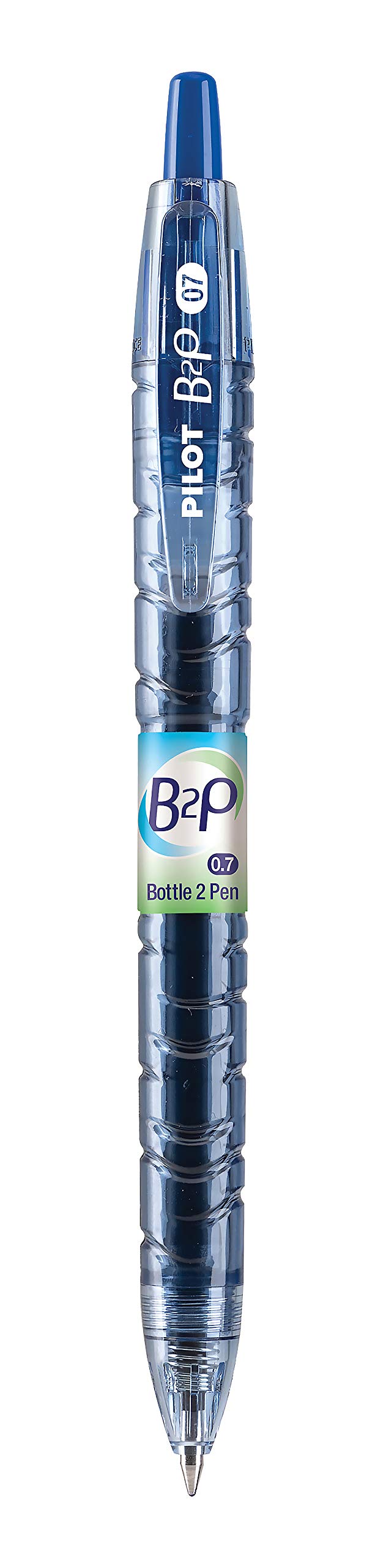PILOT B2P Bottle to Pen Ball Point Pen, Medium 1.0mm, Blue Ink, 2-Pack