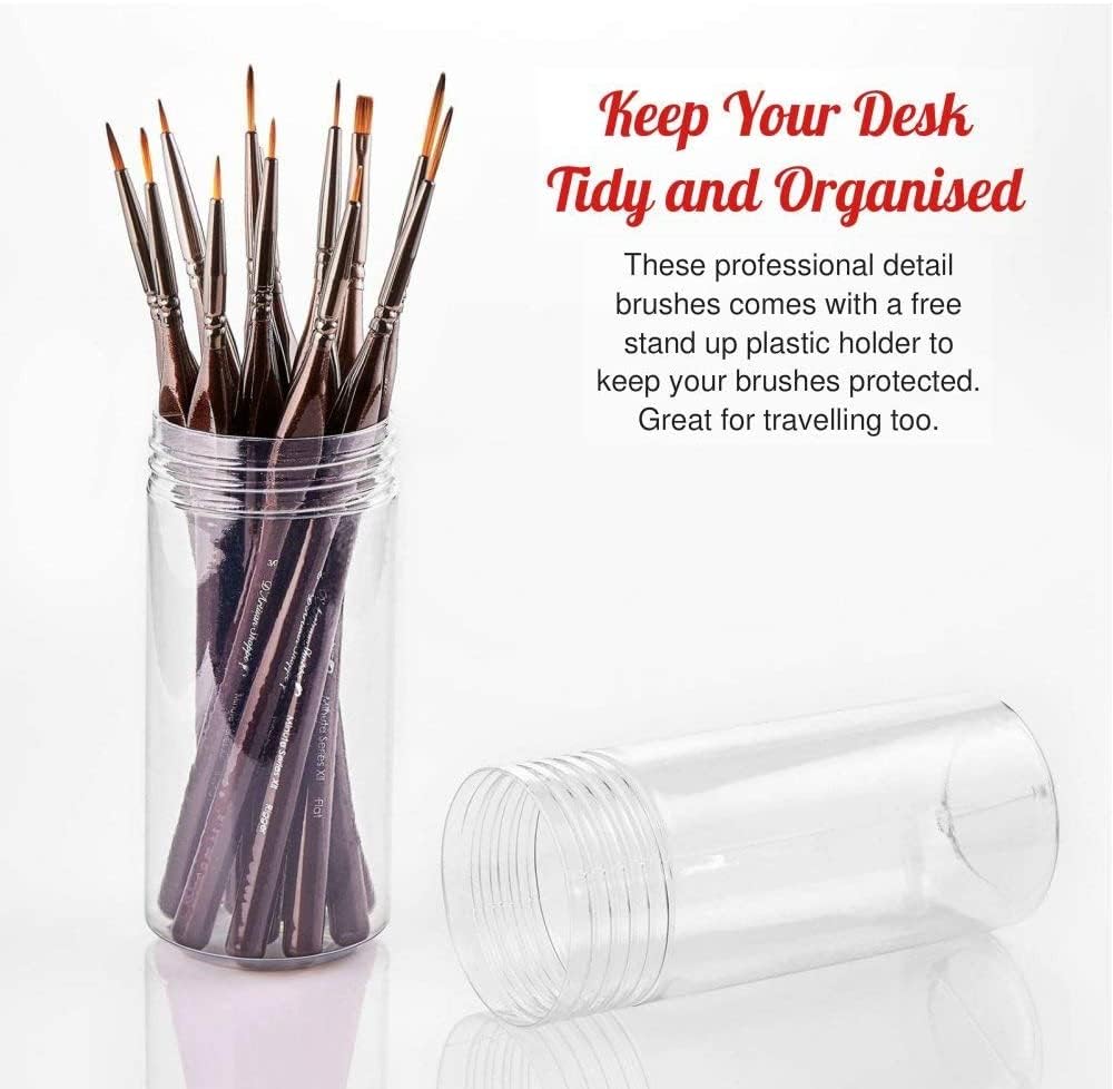 D'Artisan Shoppe Miniature Paint Brushes, Fine Detail Brushes for Models