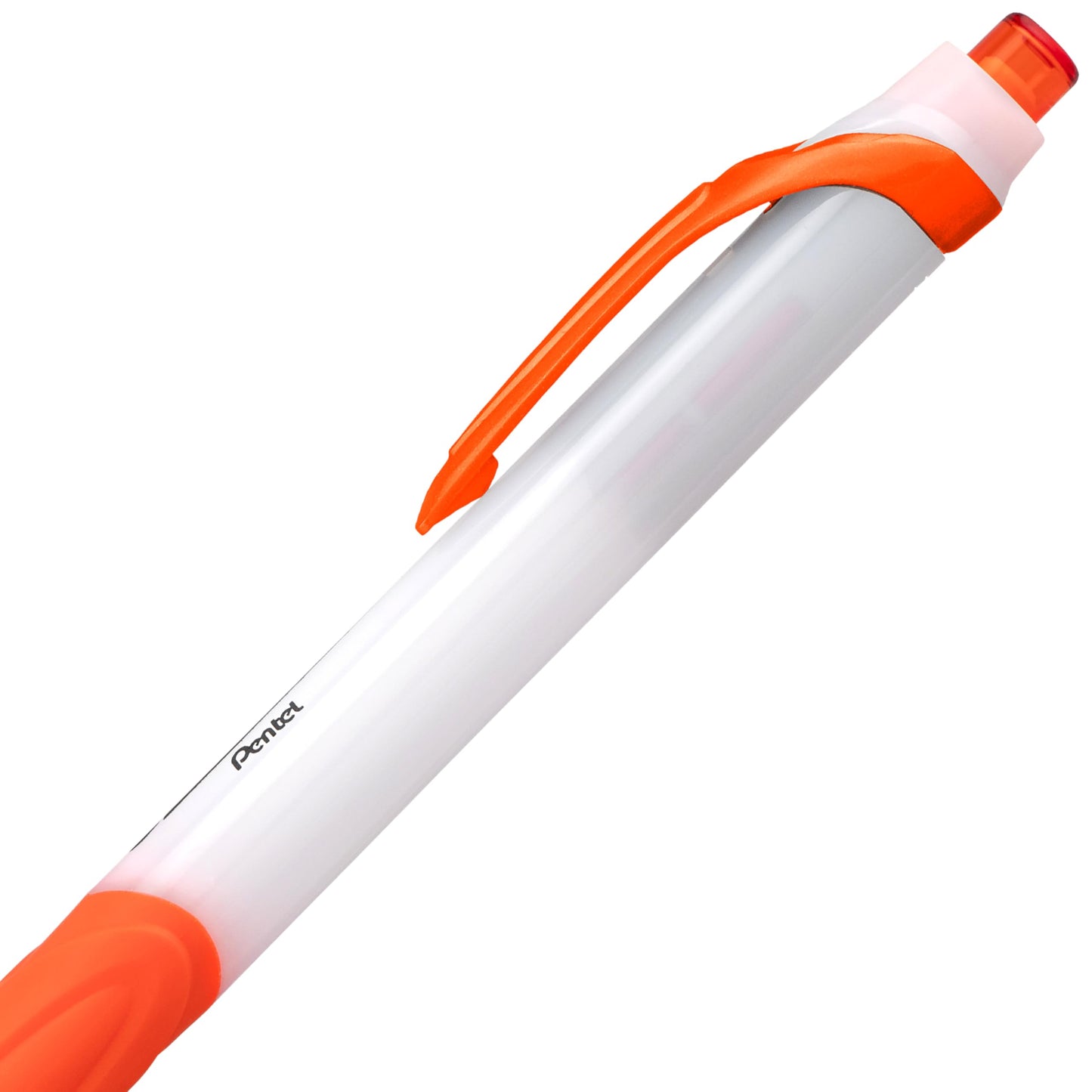 Pentel GlideWrite Ballpoint Pen with TechniFlo Ink, (1.0mm) Medium Line, Orange Ink, Box of 12