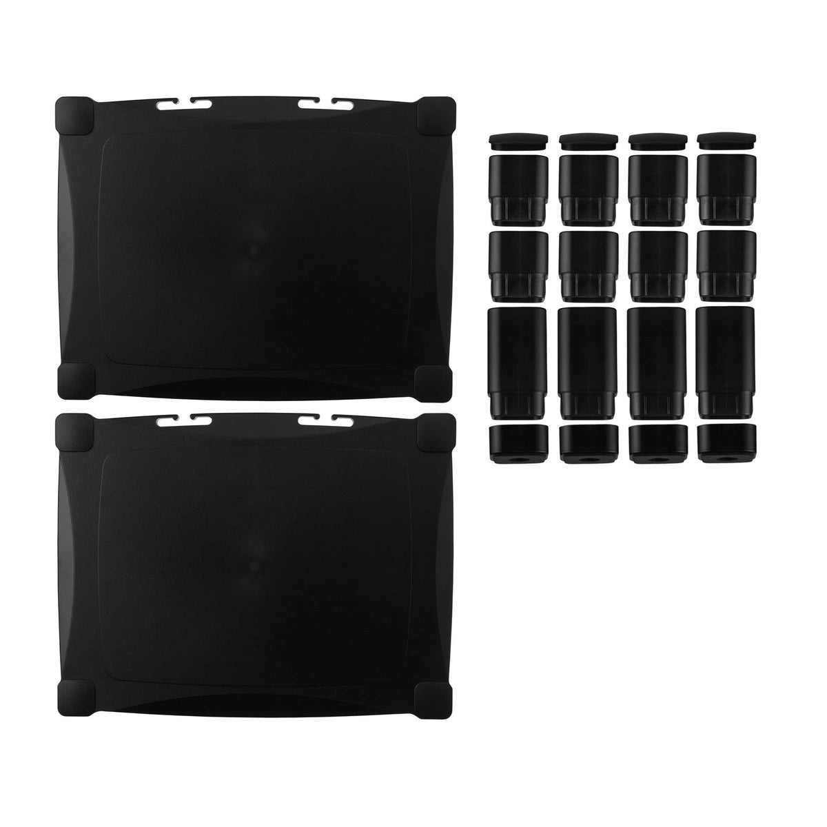 Kantek Two-Level Monitor Stand, 17" X 13.25" X 3.5" To 7", Black, Supports 50 Lbs