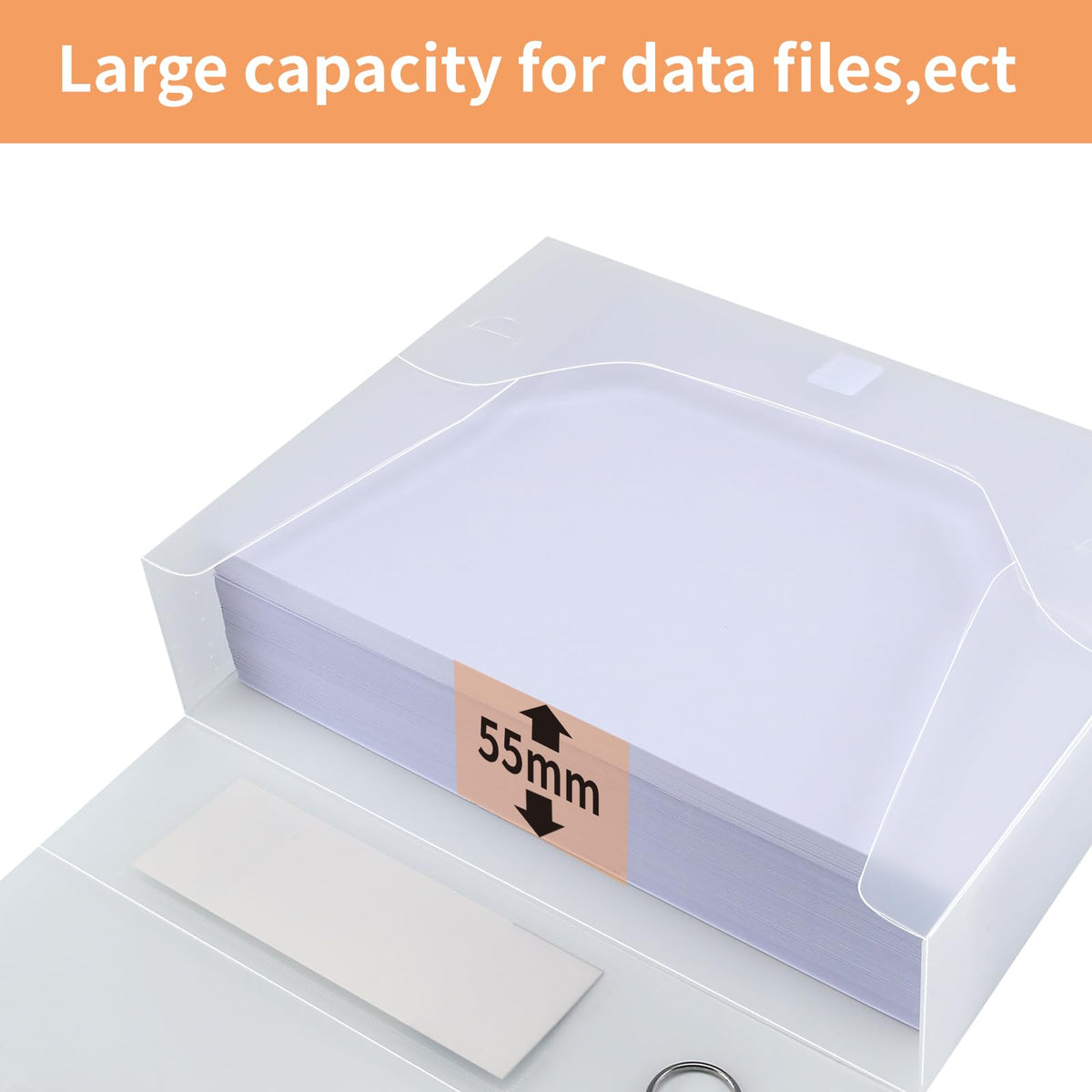 HUA JIE 6 Pack A4 Storage File Boxes Plastic Archives Cases,Transparent