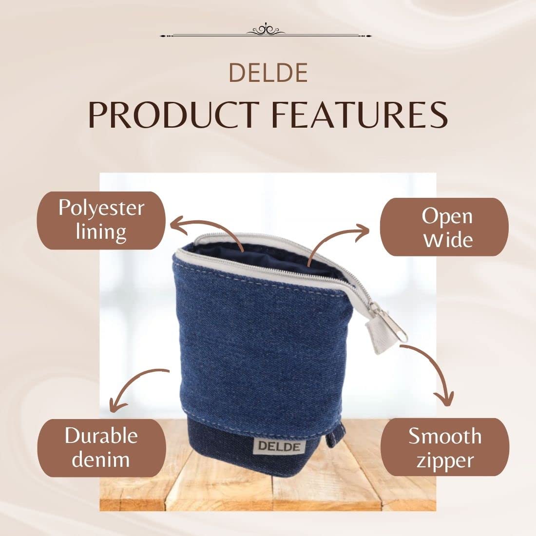SUN-STAR Stationery Pen Case DELDE Denim Blue S1415891