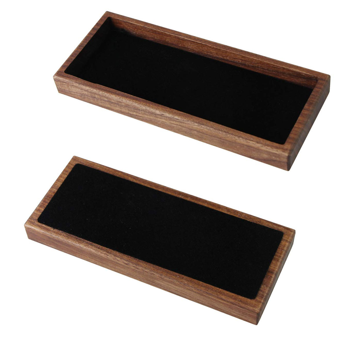 aufodara Wood Pen Tray Desktop Office Storage Box Coin Keys Holder