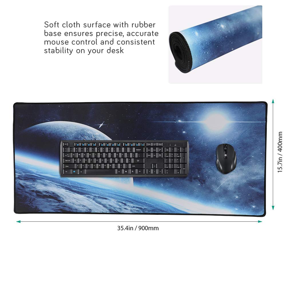 Cmhoo XXL Professional Large Mouse Pad & Computer Game Mouse Mat (35.4x15.7x0.1IN, 90x40 Space)