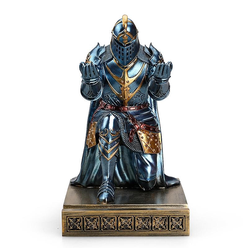 Knight Pen Holder Desk Organizer Office Decor Letter Opener for Desk Blue