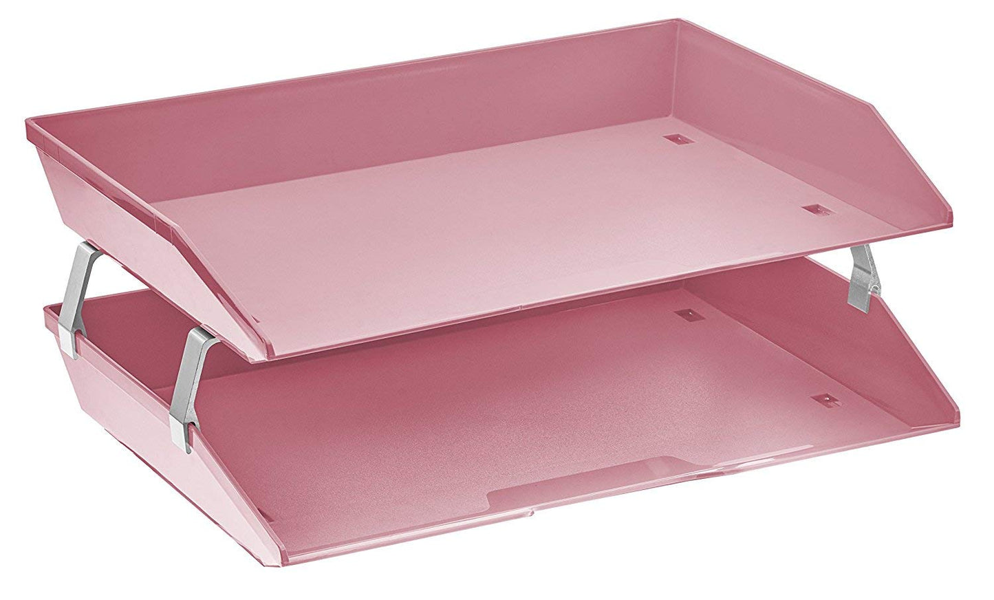 Acrimet Facility 2 Tier Letter Tray, Side Load, Letter Size/A4, Desktop File Organizer, Plastic