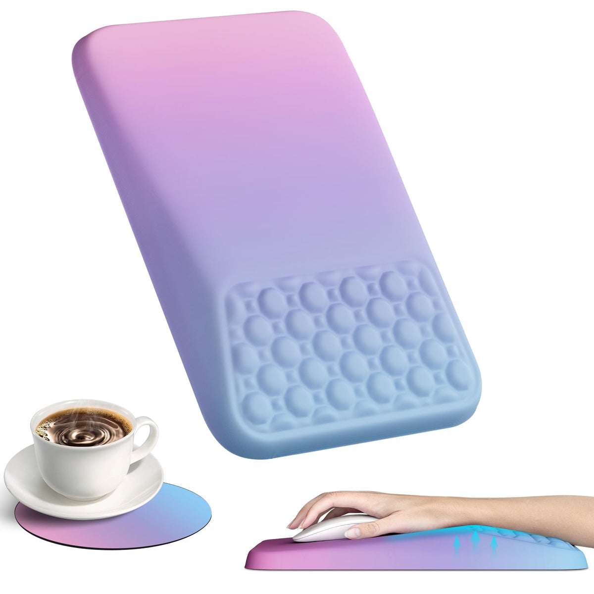 Ospelelf Mouse Pad with Wrist Rest Ergonomic Comfortable Pain Relief Mousepad Wrist Support for