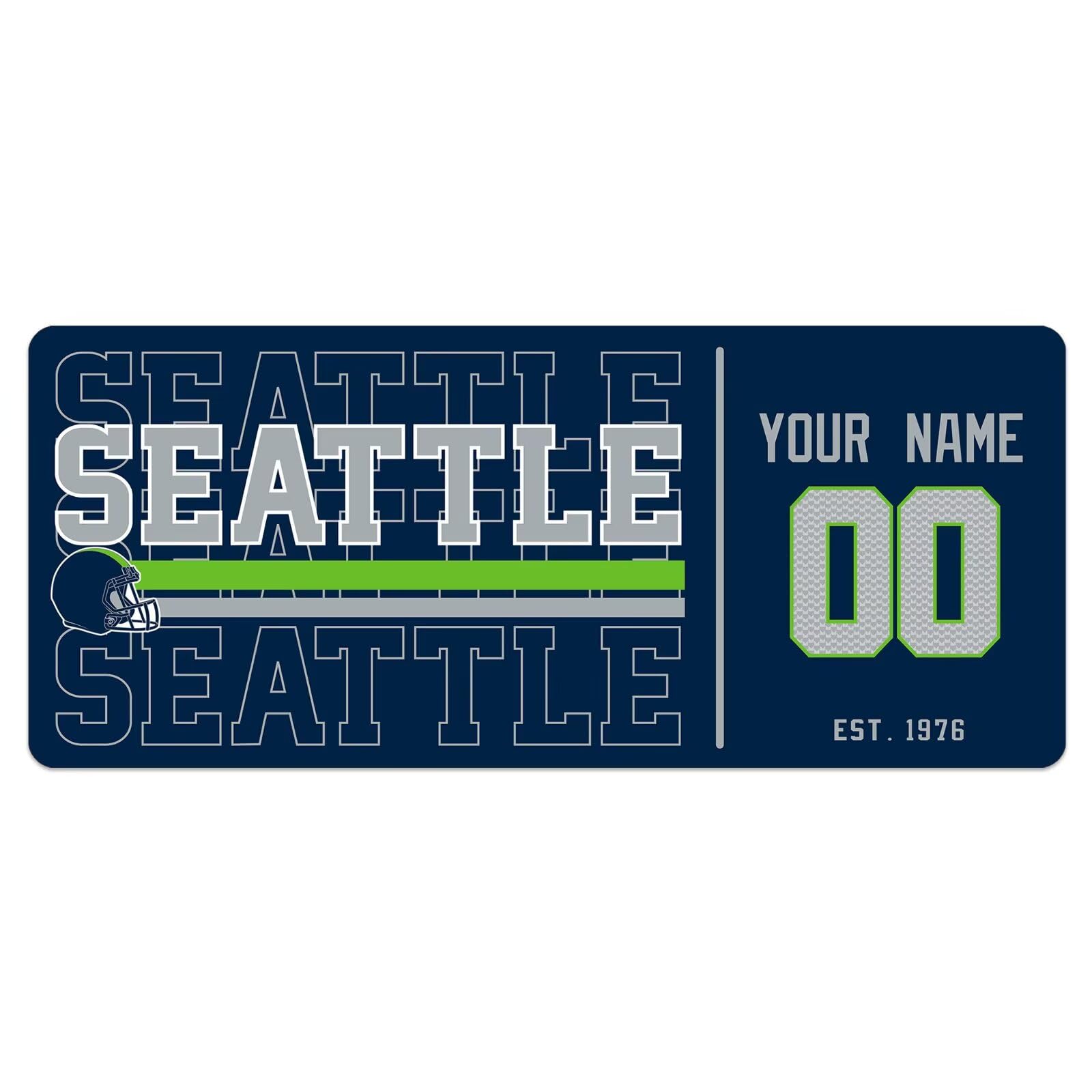 ANTKING Seattle Mouse Pad Custom Name and Number Desk Pad for Men Women Youth Gifts