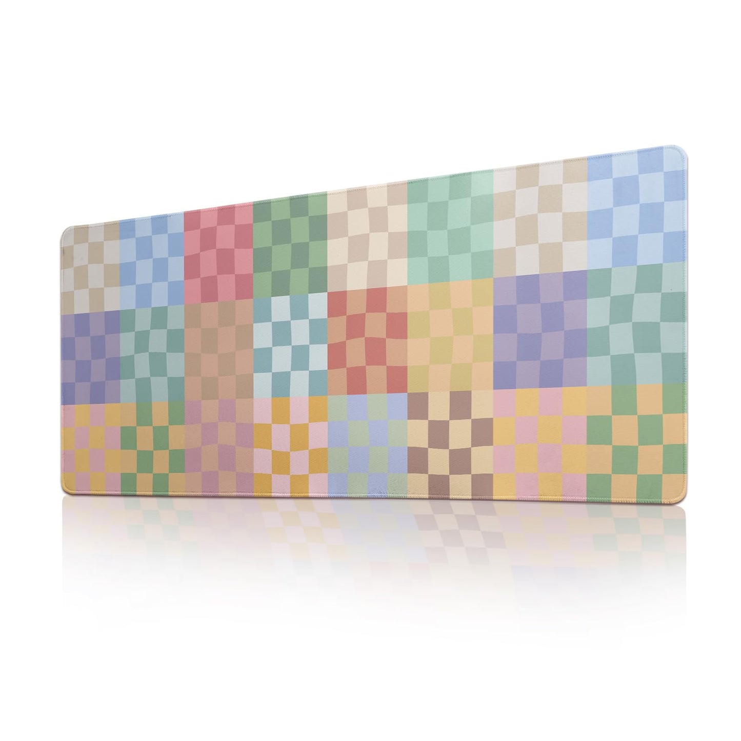 Desk Mat Mouse Pad Gaming Desk Pad XL Large Mouse Mat Office Decor Accessories (Colored Grid)