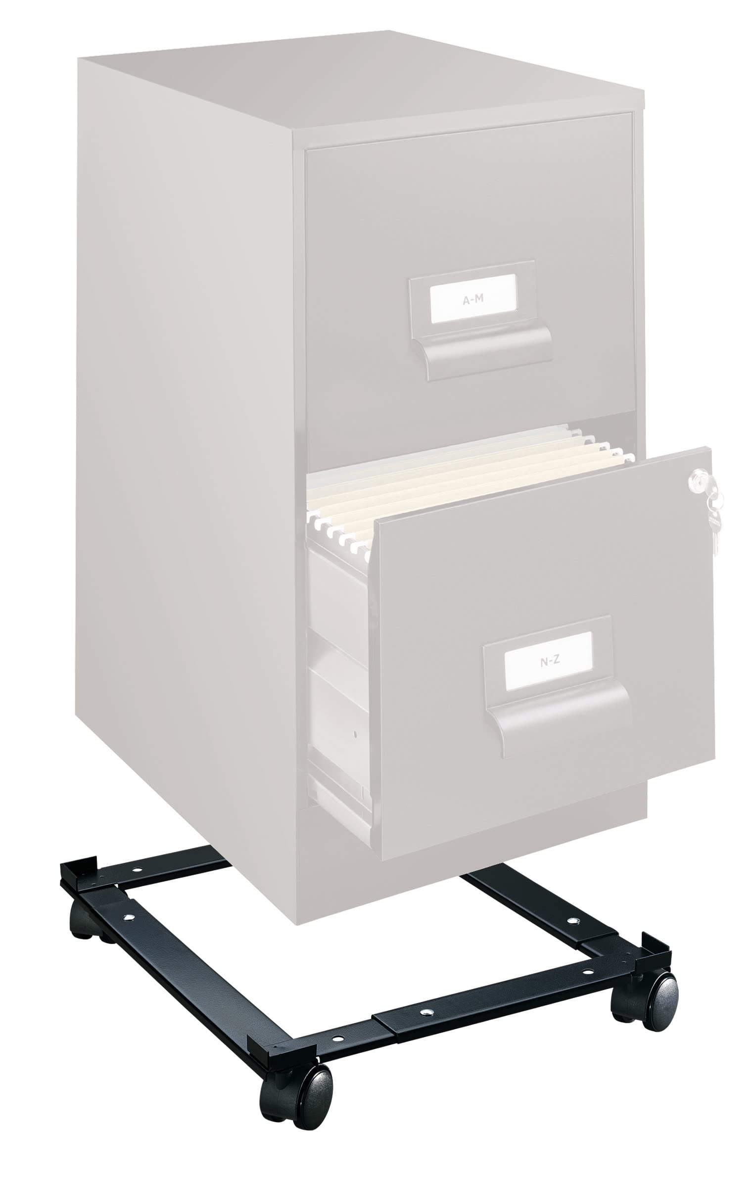 Office Dimensions File Caddy, Adjustable, Letter-Legal, Black