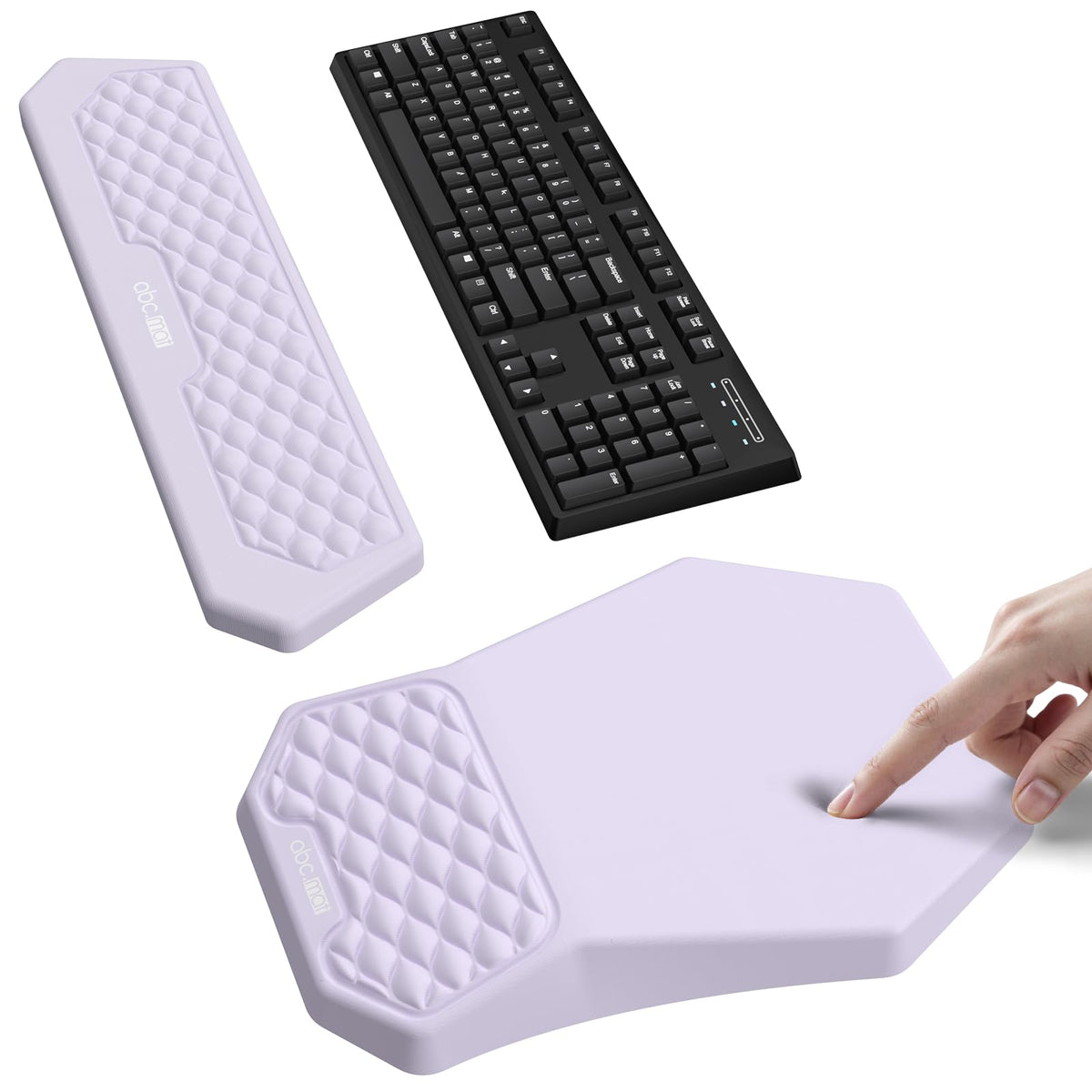 Ergonomic Mouse Pad with Wrist Rest & Keyboard Wrist Rest Support Set