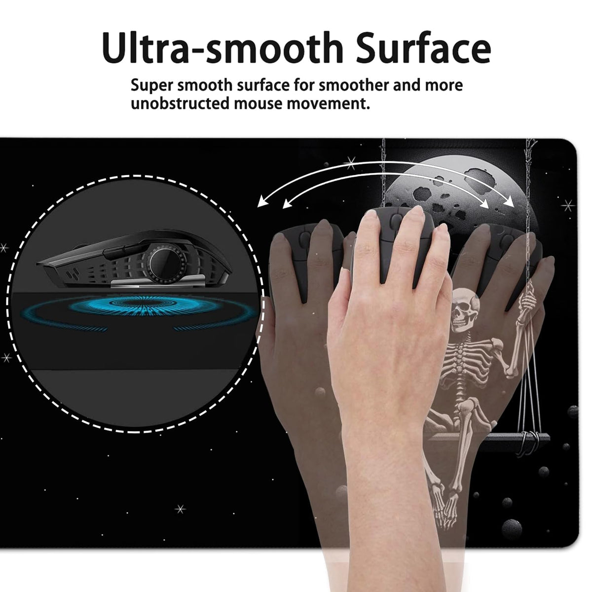 Large Mouse Pad, 31.5 x 11.8in Extended Gaming Mouse Pad with Stitched Edges,XXL Mousepad Protector