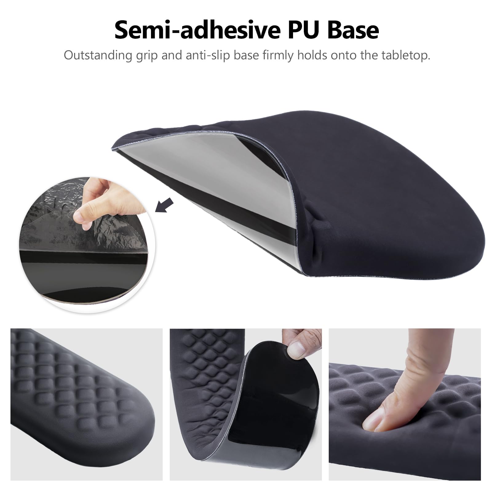 Laokiiy Ergonomic Mouse Pad Wrist Support, 2 in 1 Keyboard Wrist Rest Set
