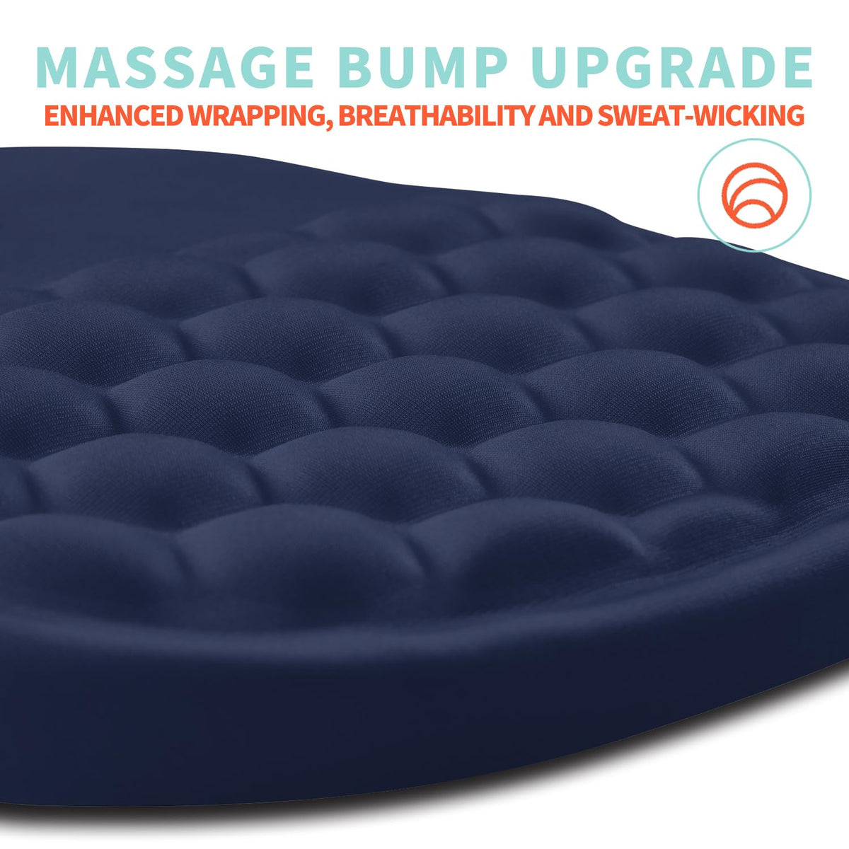 Kuosgm Ergonomic Mouse Pad Wrist Support with Memory Foam Massage Bulge, Carpal Tunnel Pain Relief