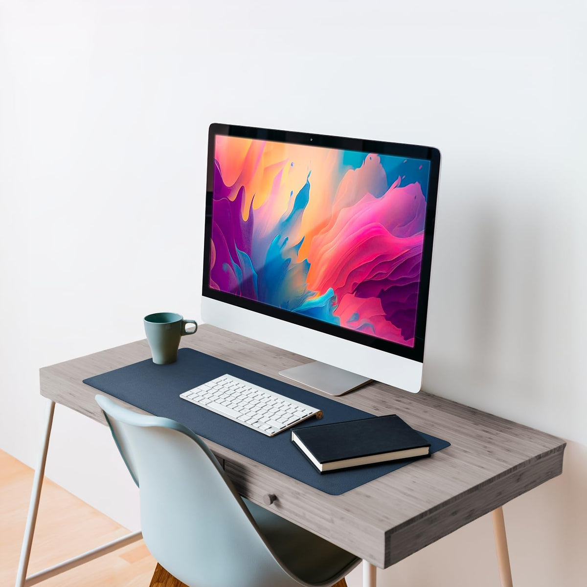 Vine Creations Leather Desk Mat Large 44" x 22", Desk Protector Mat, PU Leather Desk Pad, Large