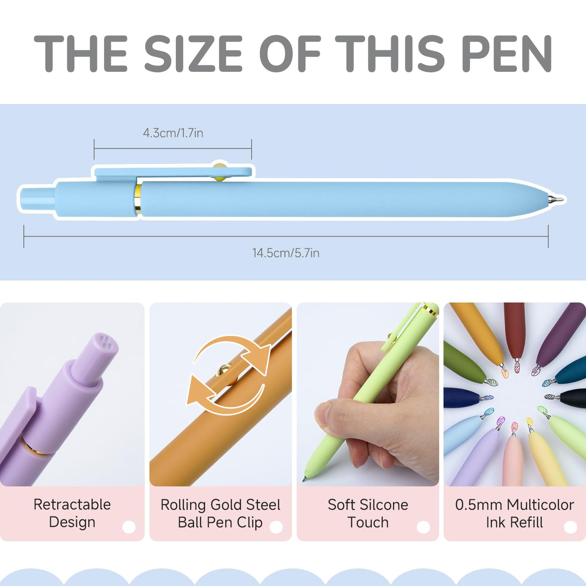 YOXMJDB 12 Pcs Color Pens for Journaling 0.5mm Fine Point Colored Gel Ink Pen, Smooth Writing
