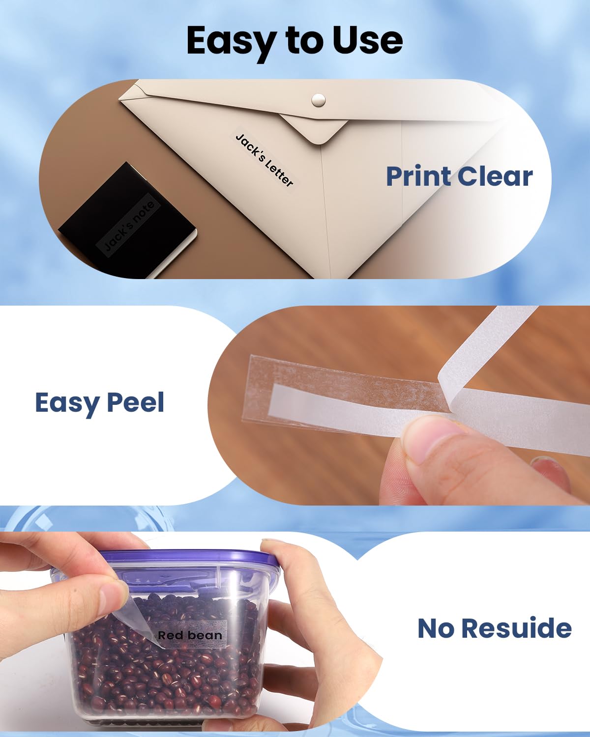 TZe TZ Tape 12mm 0.47 Laminated Clear Compatible with Brother P-Touch