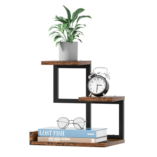 Gannyfer Office Decor Desk Shelf Organizer - Wood Desktop Shelf, Freestanding Desk Hutch, 3 Tier