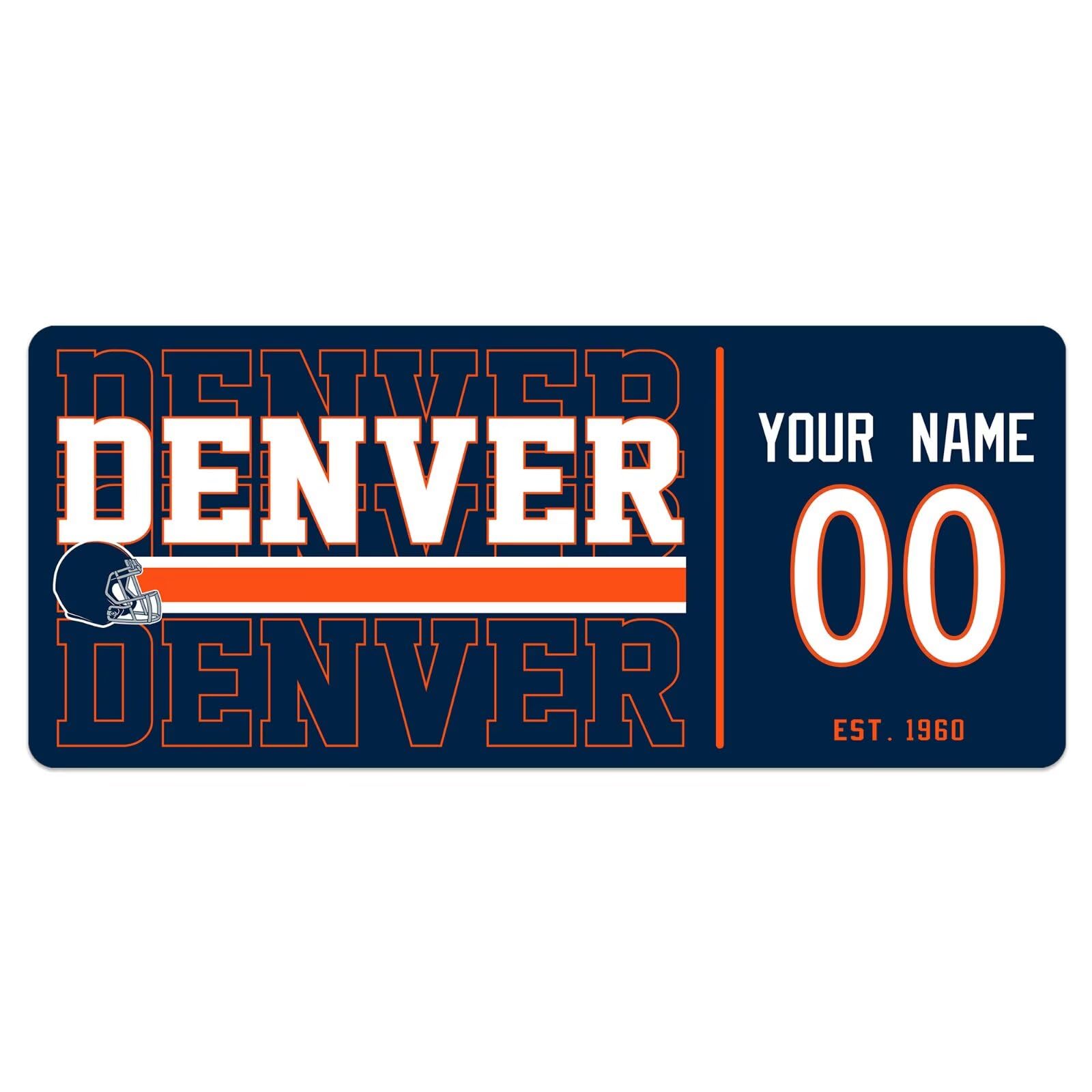 ANTKING Denver Mouse Pad Custom Name and Number Desk Pad for Men Women Youth Gifts