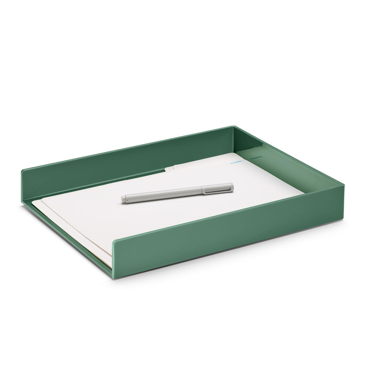 Poppin Stackable Letter Tray - Modular Lacquer Desk Trays for Office Organization