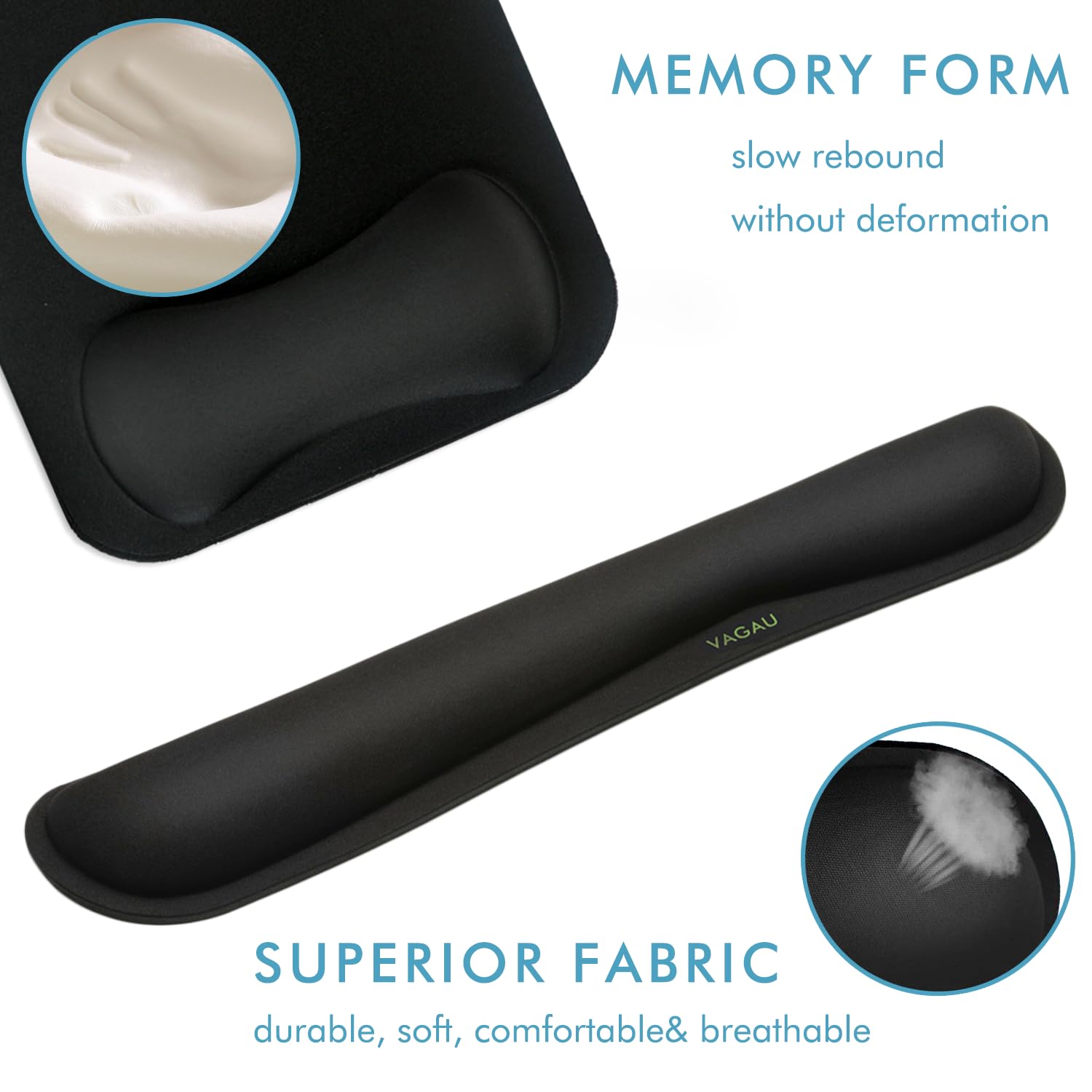 VAGAU Premium Keyboard Wrist Rest and Mouse Pad Wrist Support