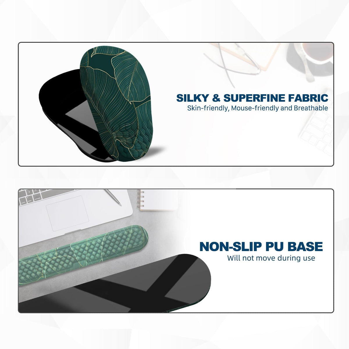 Hasinart Ergonomic Mouse Pad and Keyboard Wrist Rest with Massage Design, Space-Saving Mouse Pad