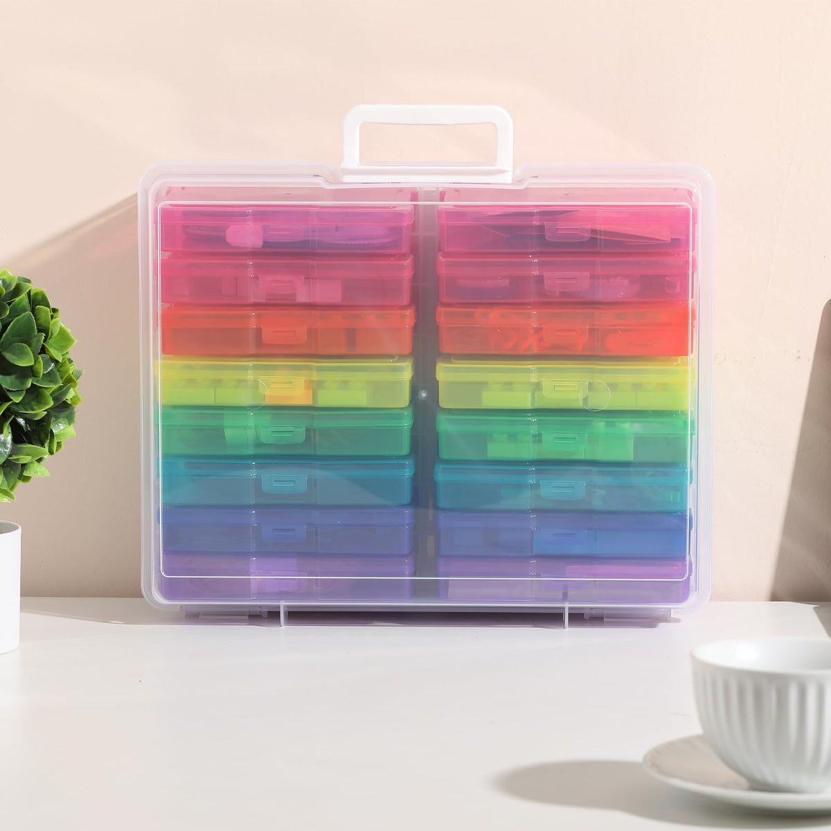novelinks Photo Storage Boxes with Handle, Photo Organizers and Storage