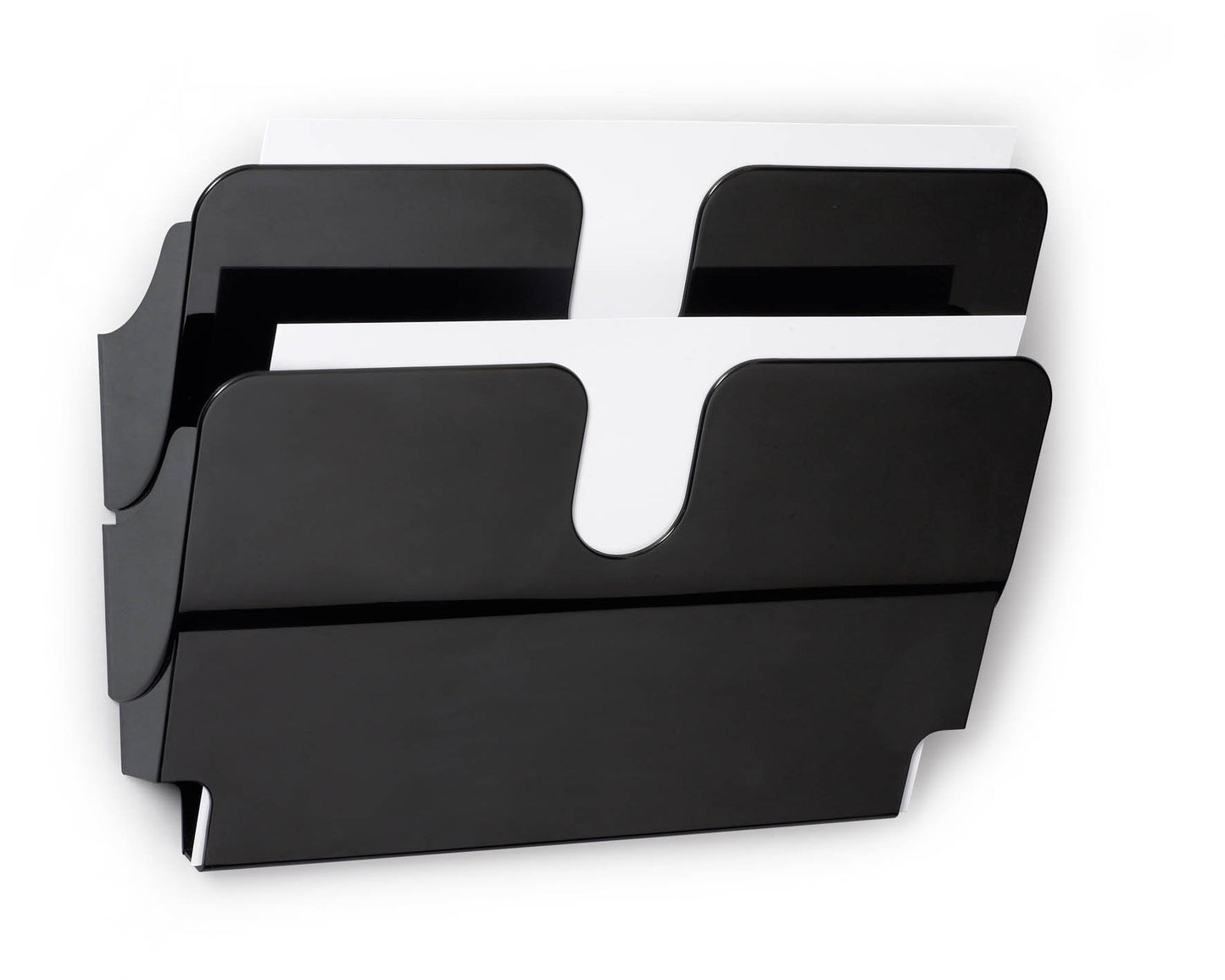 Durable FlexiPlus 2 1709014060 Literature Holder with 2 Compartments A4 Landscape - Black