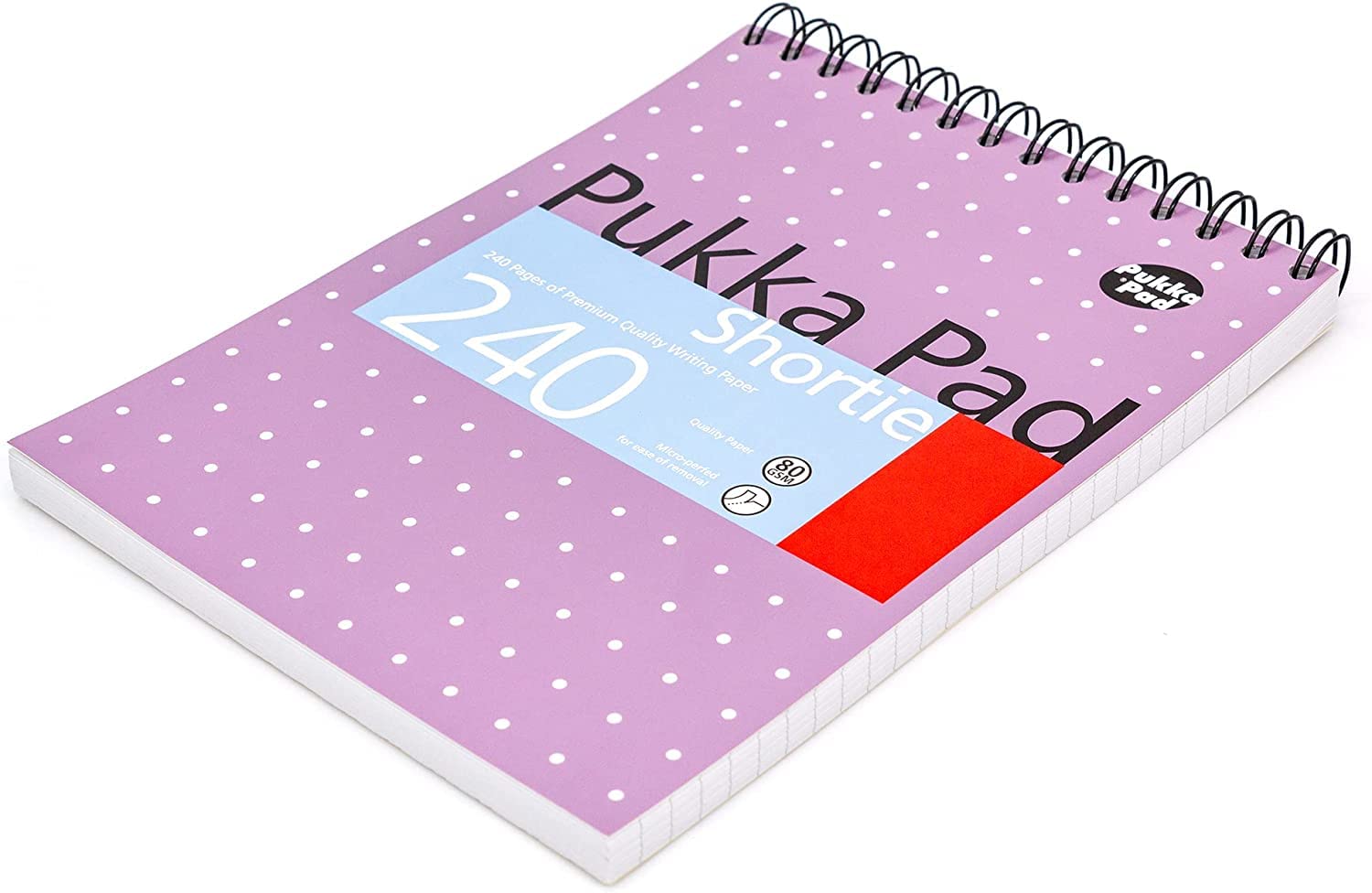 Pukka Pad, Shortie Writing Pad 3-Pack – 23.5 x 17.8cm – Wire Head-Bound Notebook with 8mm Lines on