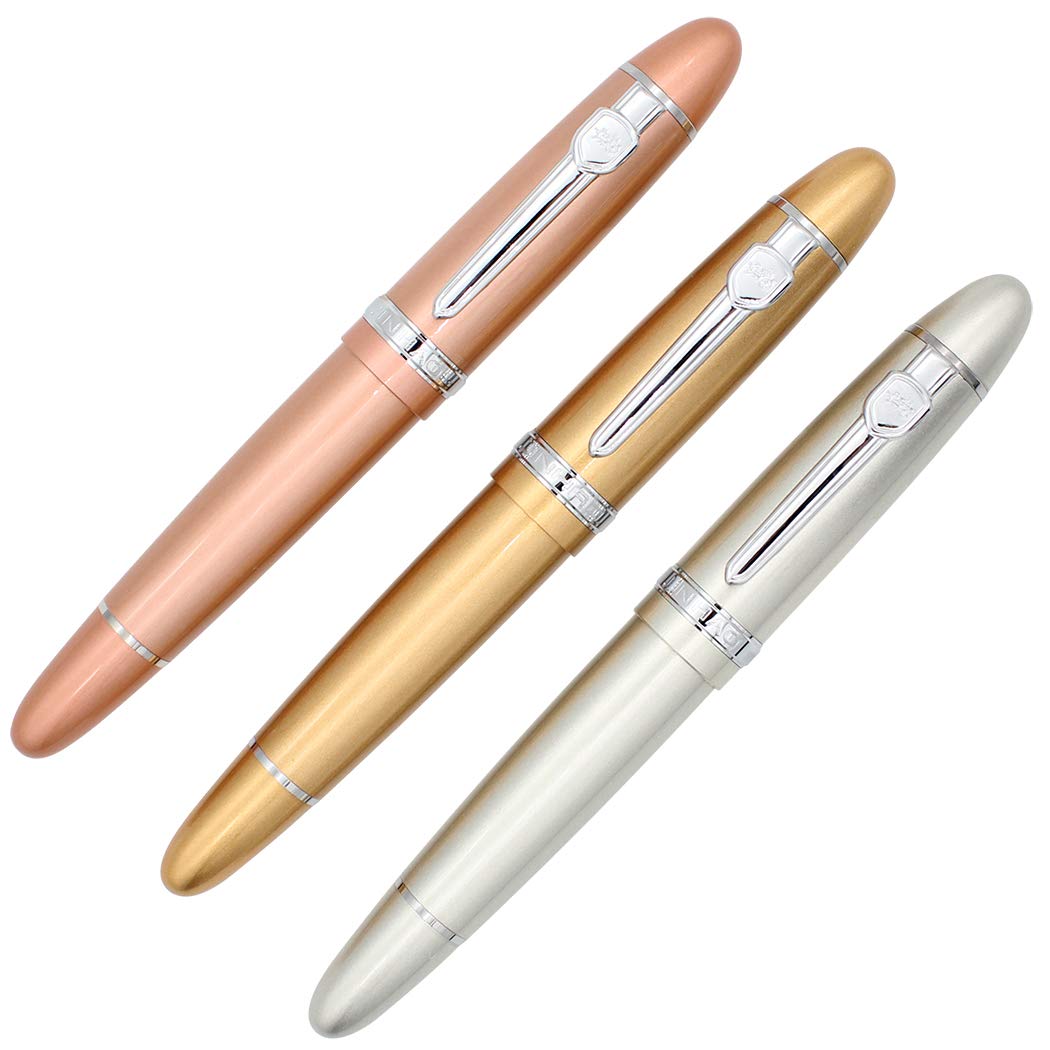 zoohot Jinhao 159 Fountain Pens Medium Nib Silver Trim Big Heavy Pen Business Signature Gift
