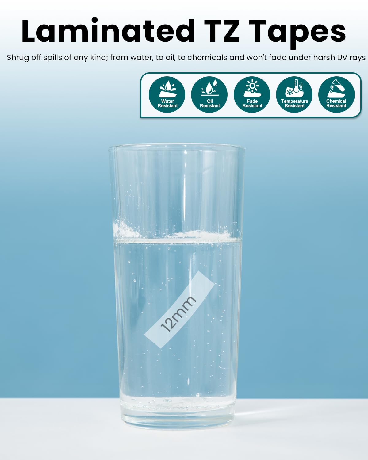 12mm 0.47 Laminated Clear Tape Replacement for Brother P-Touch Label