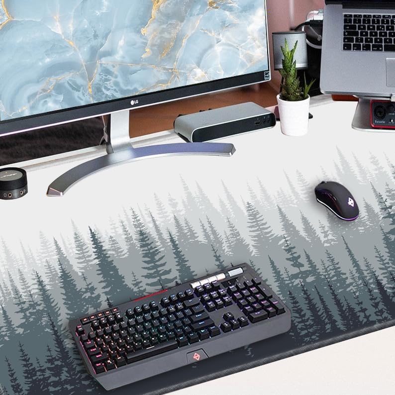 48x24 Mouse Pad Giant Forest Desk Mat Large Mousepad Gaming Mouse Mat Huge Oversized Desk Pad XXXL