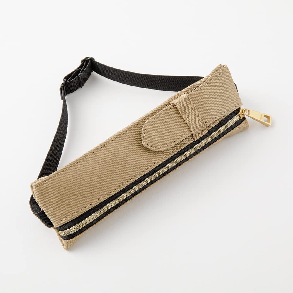 DESIGNPHIL Midori 41824006 Pencil Case, Book Band, Pen Case, Beige, For B6-A5