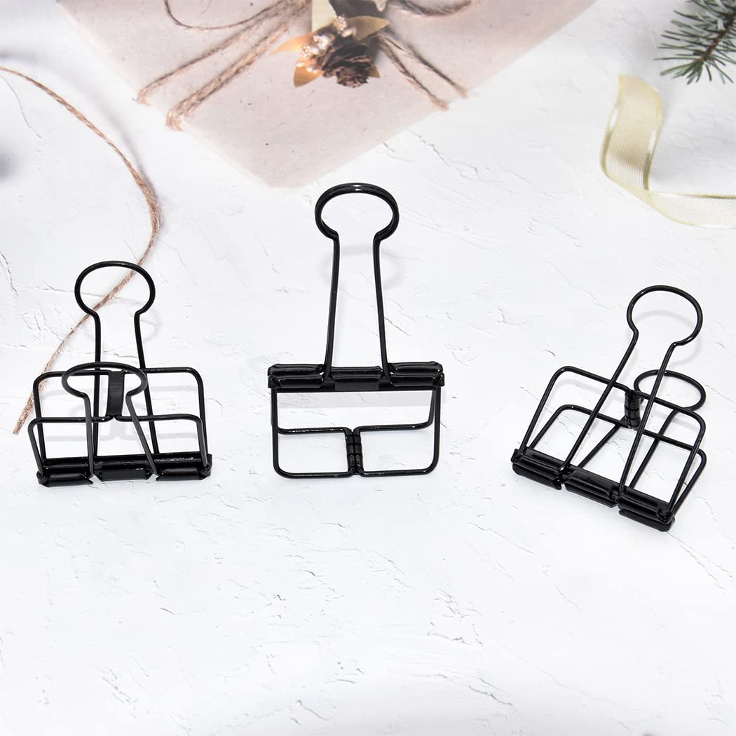 Extra Large Binder Clips 2 Inch, Clamps Black for Office School Supplies (15Pcs)