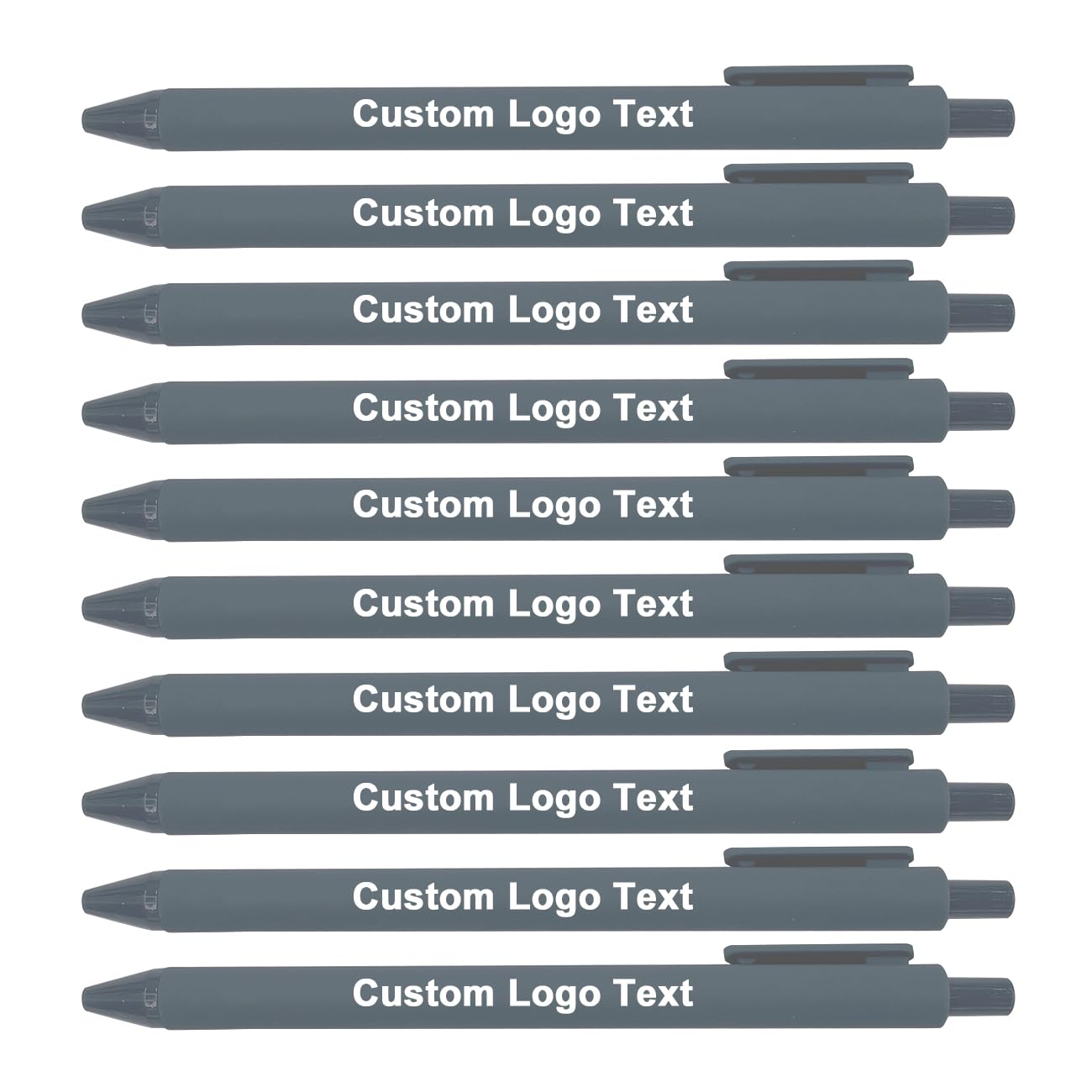 HEYZARDA Personalized Pens with Name Bulk 100-1000 Pcs, Charcoal