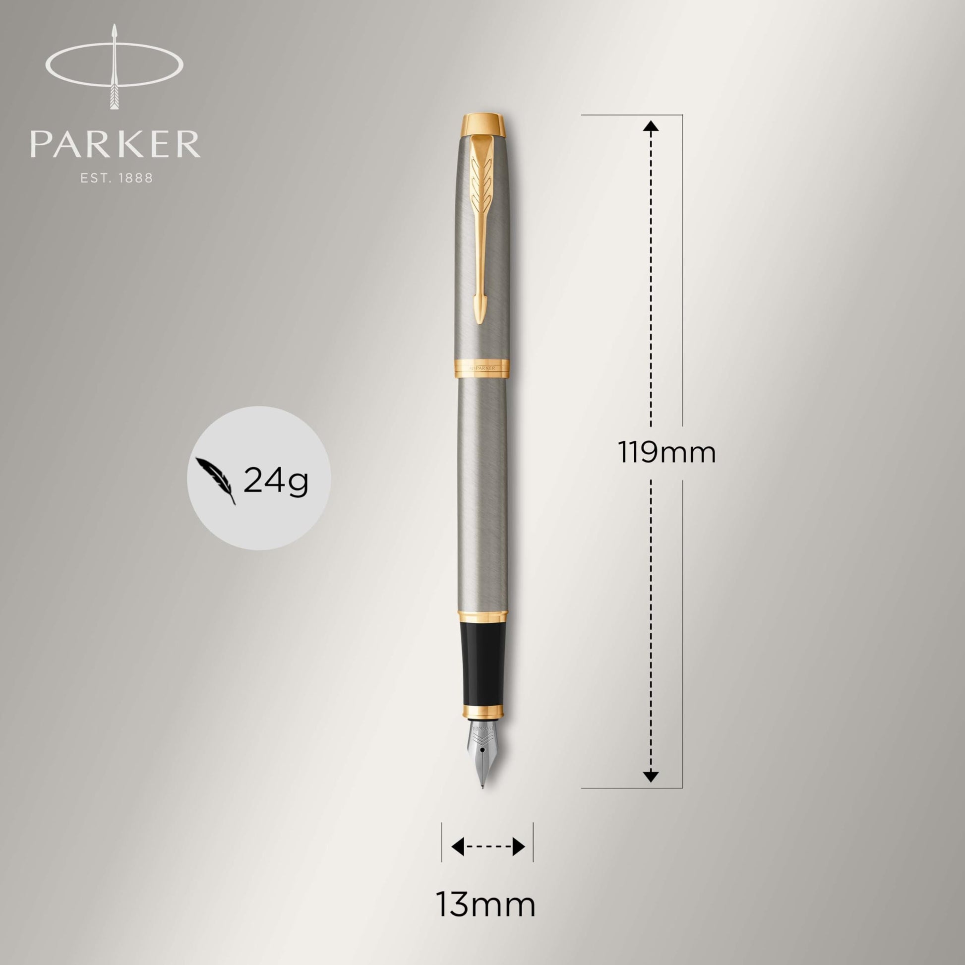 Fountain pen PARKER IM, size F, ink cartridge.