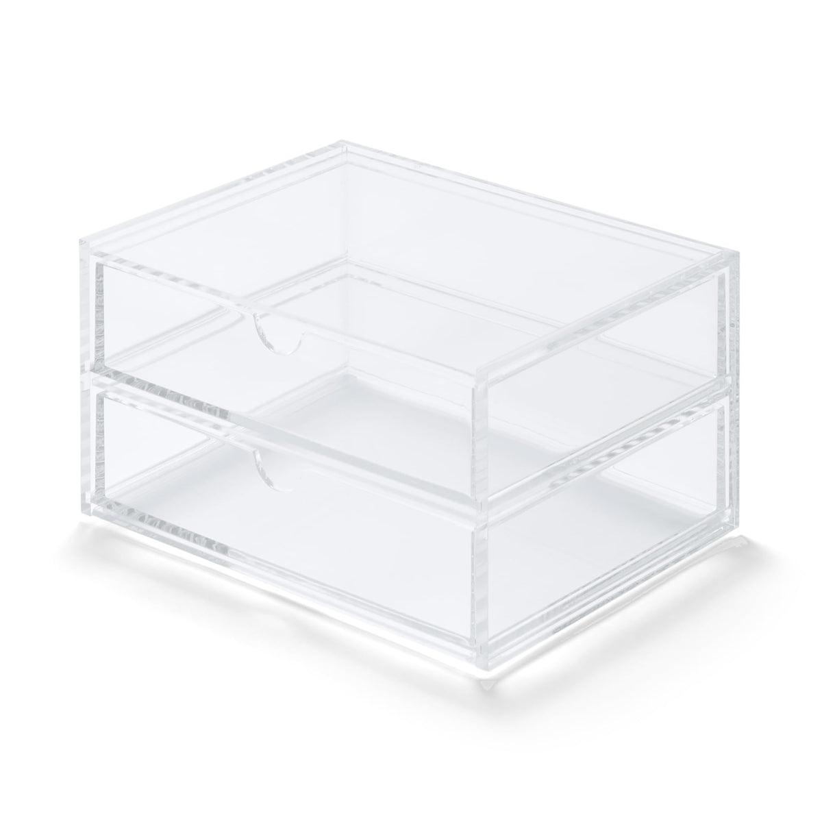 Muji Acrylic Stackable 2-Drawer Storage Case, Small,17.5 cm Width x 13 cm Depth x 9.5 cm Height