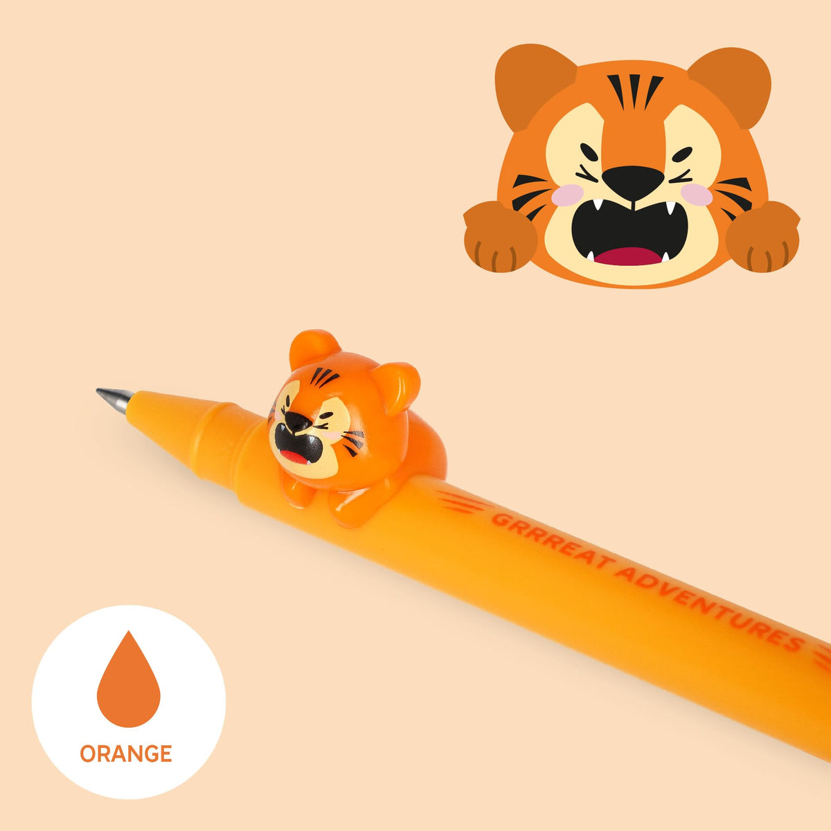 LEGAMI Gel Pen - Lovely Friends Decorative Animal - Removable and Recombinable - Prevents Rolling