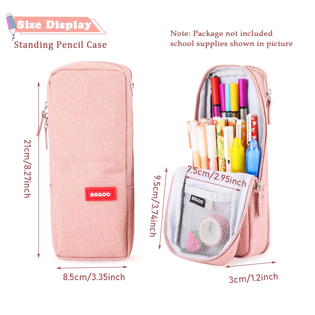 iSuperb Standing Pencil Case 2 Compartments Pencil Pouch Magnetic Mobile Phone Holder Bracket Pen