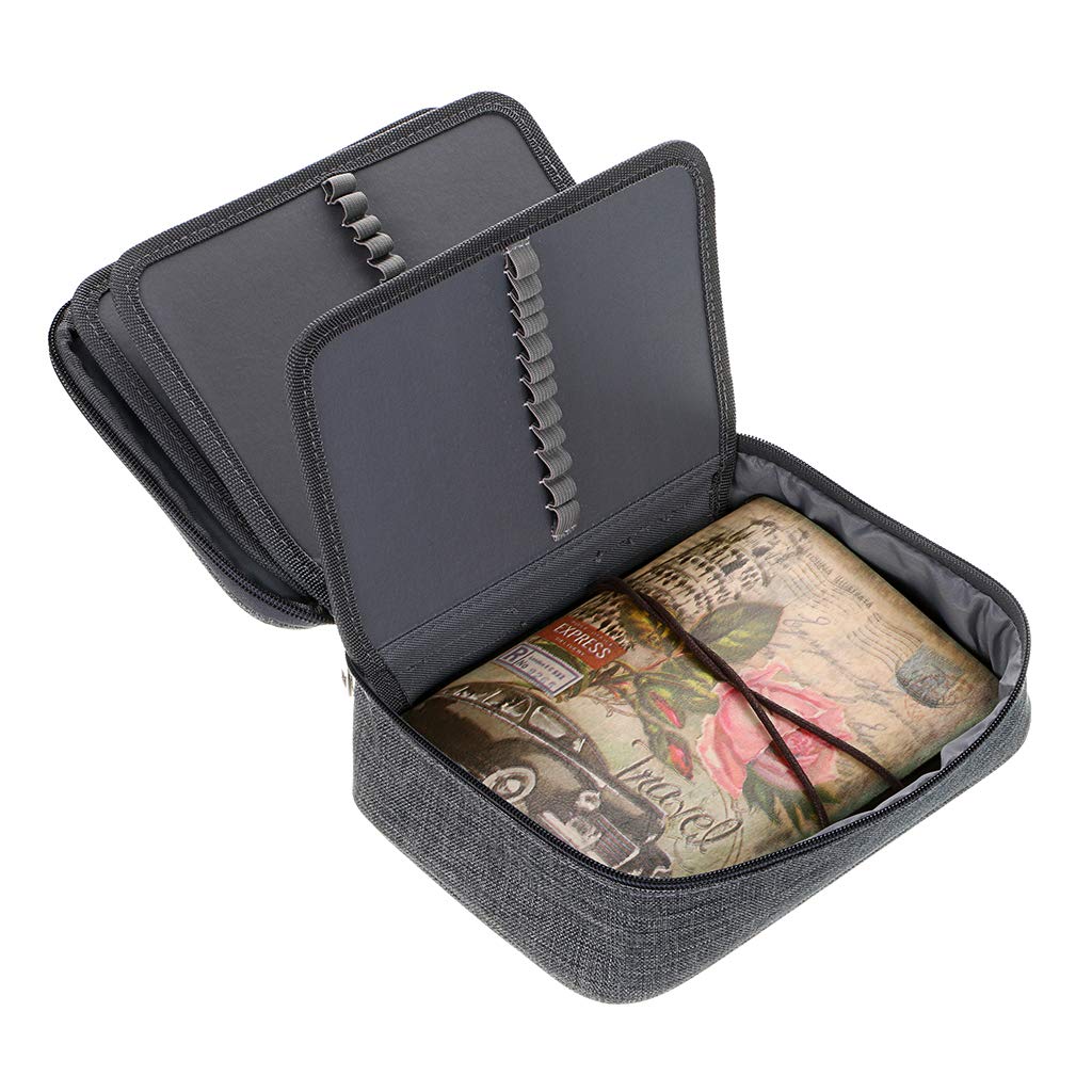 BTSKY® High Capacity Zipper Pens Pencil Case- Multi-Functional Stationery Pencil Pouch 72 Slots
