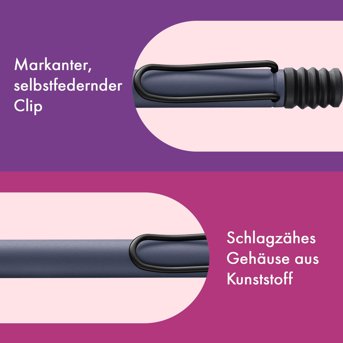 Lamy safari pink cliff - Ballpoint Pen with ergonomic grip & line width M - for pleasant long