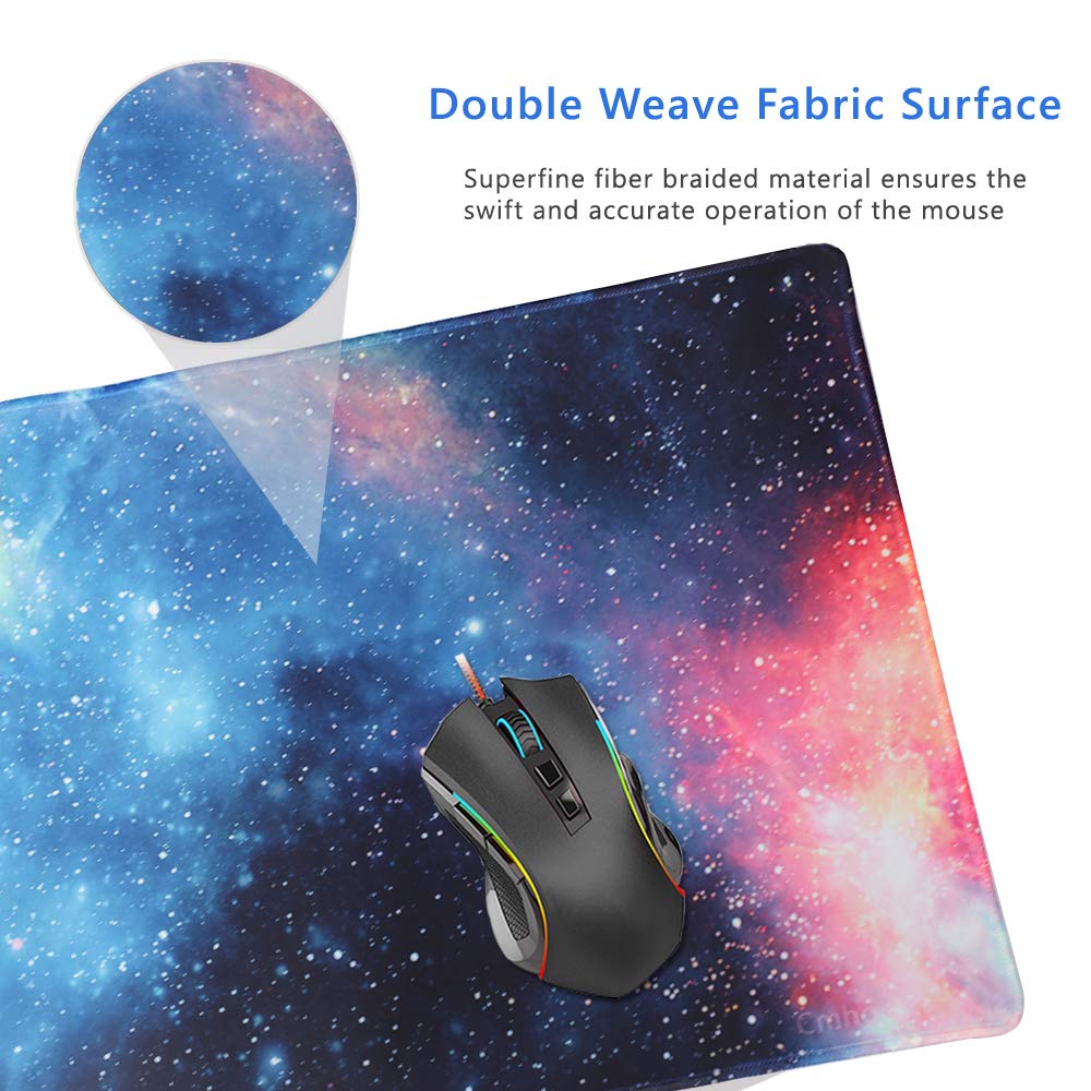 Cmhoo XXL Professional Large Mouse Pad & Computer Game Mouse Mat (35.4x15.7x0.1IN, 90x40 sky002)