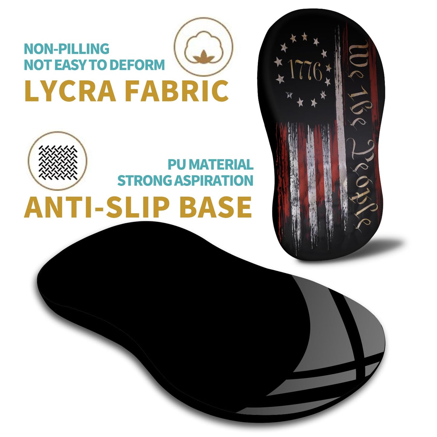 Hokafenle Ergonomic Mouse Pad Wrist Support with Massage Design, Wrist Rest Pain Relief Mousepad