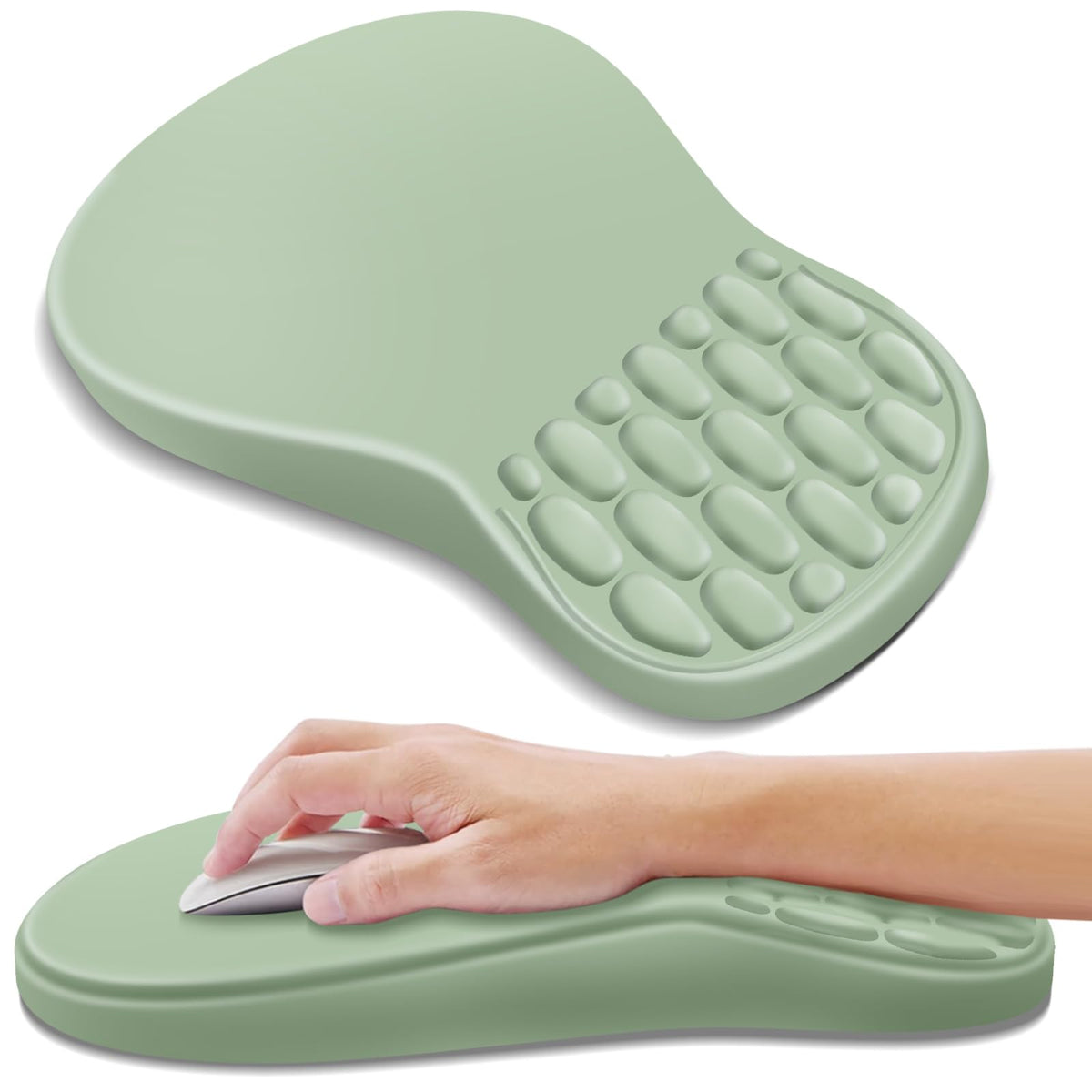 YIWEI Ergonomic Mouse Pad with Wrist Rest for Carpal Tunnel Pain Relief