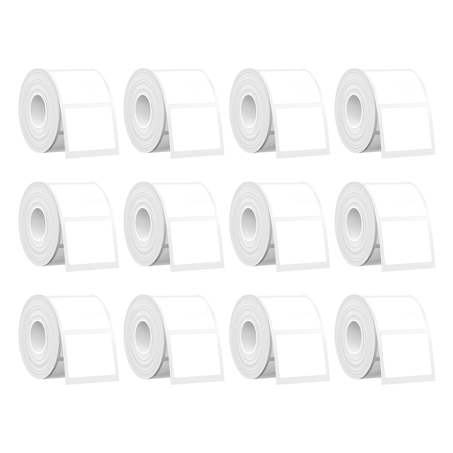 SUPVAN T50M Series Label Maker Tape, Pack of 12 Rolls 1.57'' × 1.18'' (40mm × 30mm) 250 Labels/Roll